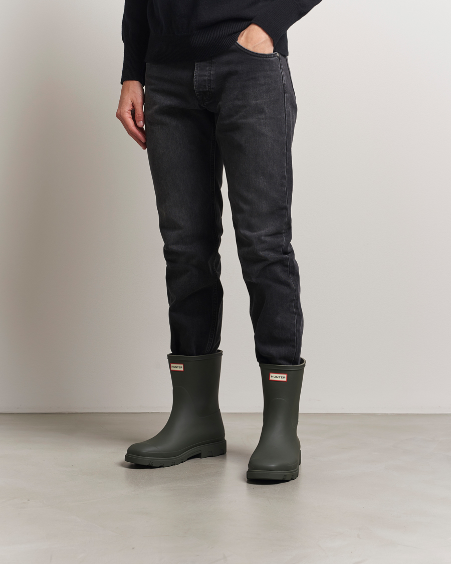 Hunter Boots Downpour Short Boot Dark Olive
