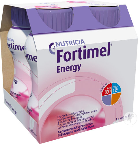 Fortimel 1.5kcal Arôme Fraise Complément Nutritionnel Dénutrition Bouteilles 4x200ml