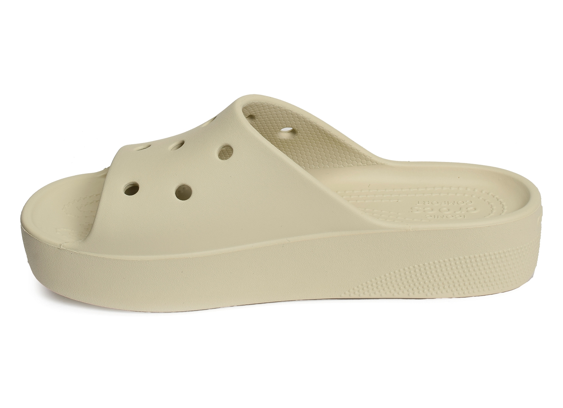 Classic platform slide beige