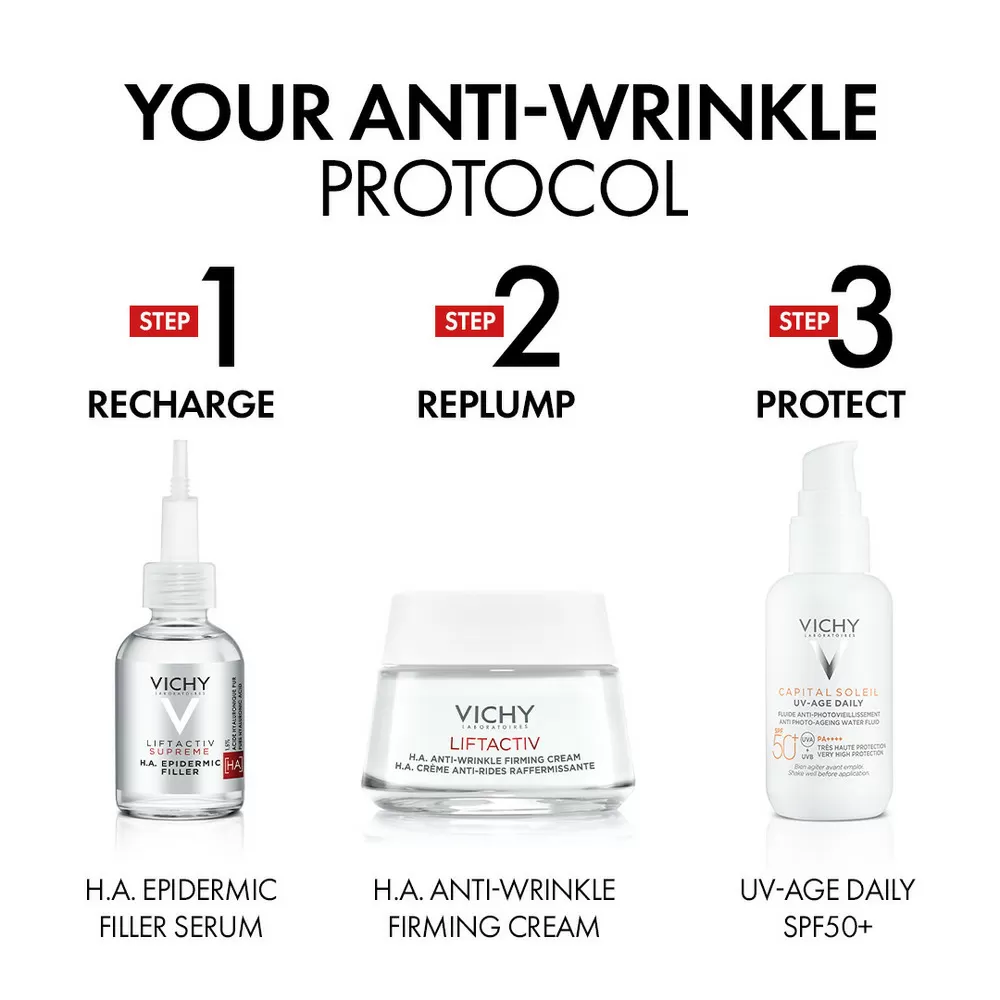Vichy Liftactiv H.A. Anti-Wrinkle Day Cream Dry Skin - 50 ml.
