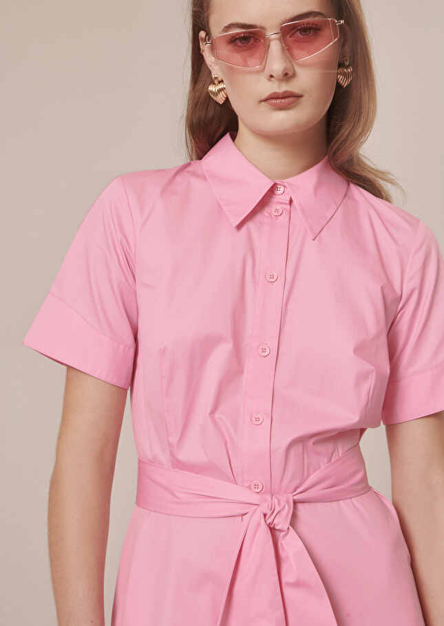 Robe Retronierose en popeline