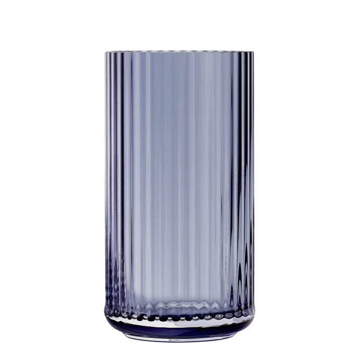 Lyngby Porcelæn - Glasvase H 31 cm, midnight blue