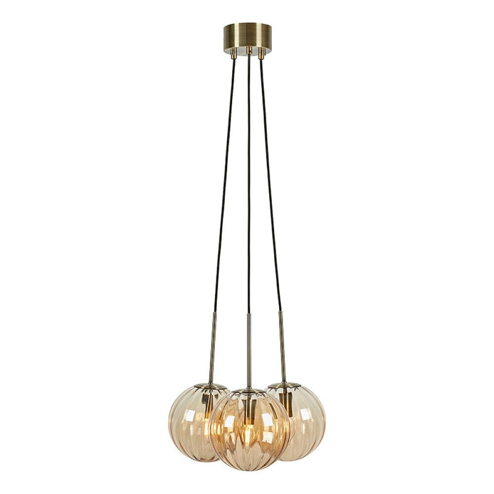 TAKLAMPE MARKSLJÖD AMBER GLASS