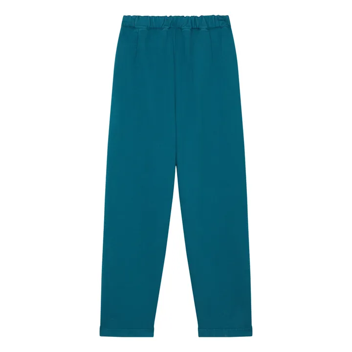 SMALLABLE BASICS Jogger Droit Femme Molleton Bio | Vert canard