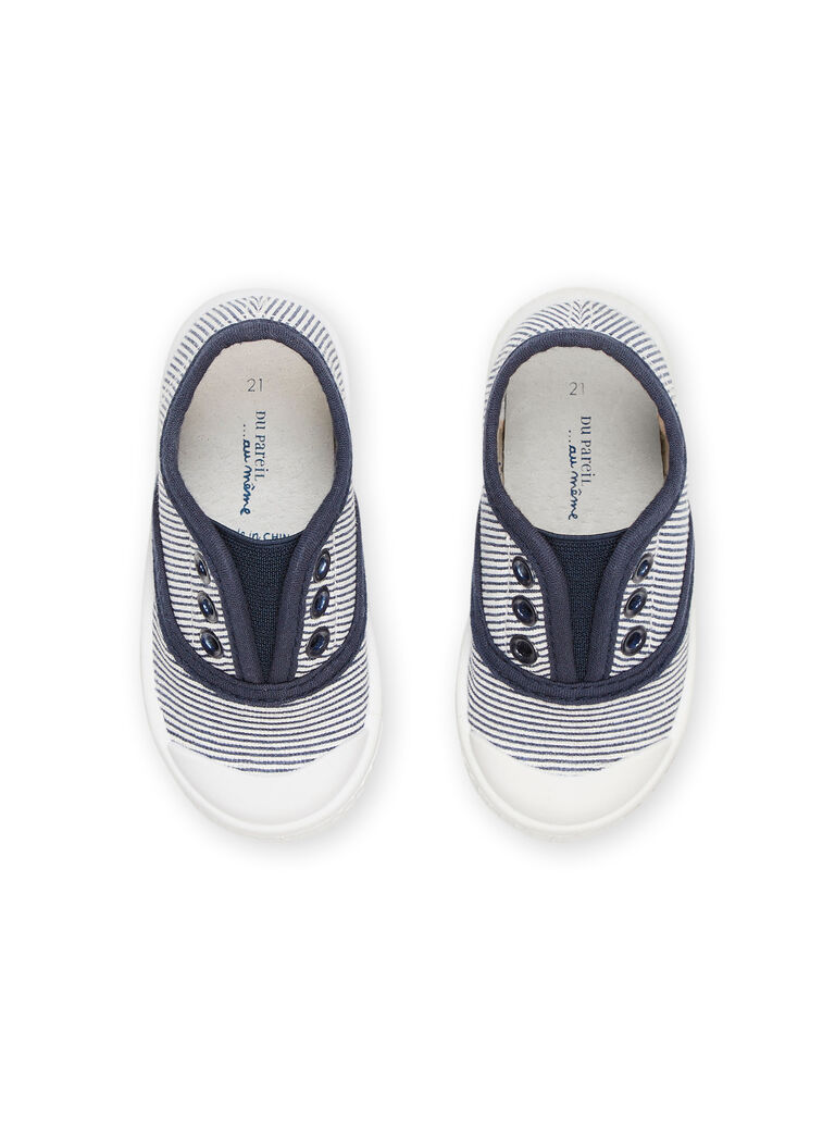 Slip-on en toile à imprimé à rayures