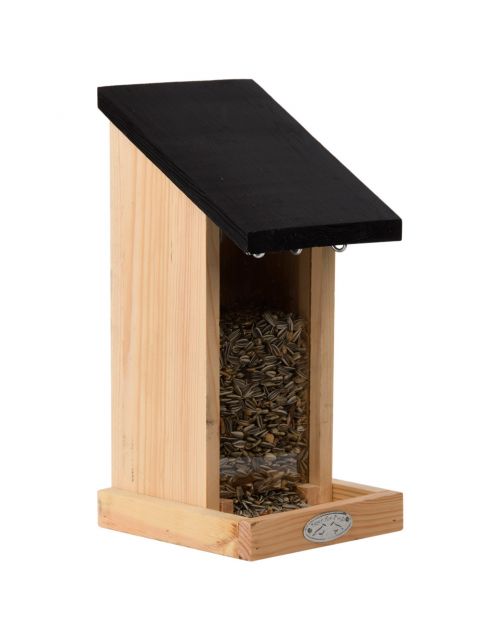 Best For Birds Muurvoedersilo - Voersilo - 14.8x14x29.3 cm Zwart Blank