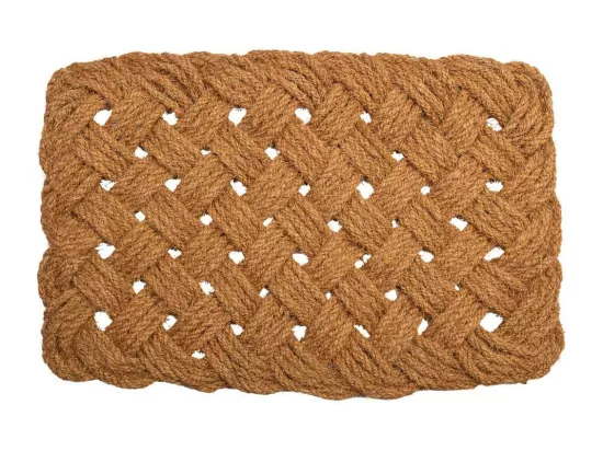 Tapis en corde de coco marron 80x50x3
