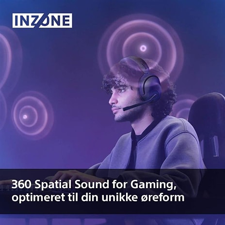 Sony InZone H5 gaming headset - sort
