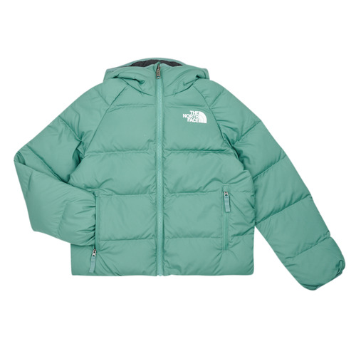 The North Face - BOYS NORTH DOWN REVERSIBLE HOODED JACKET - Noir / Vert