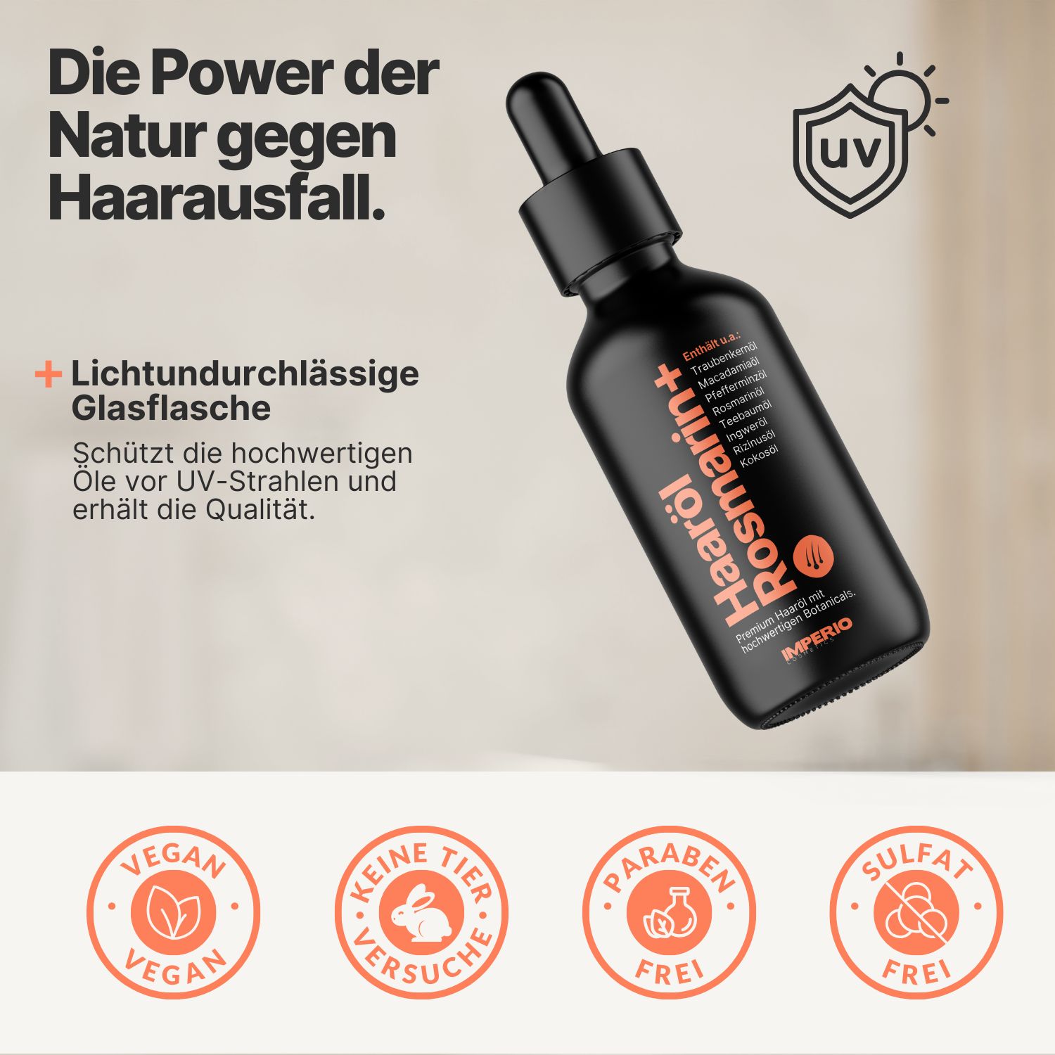 IMPERIO® Haaröl Rosmarin+ revitalisierendes Haaröl für mehr Haarwachstum
