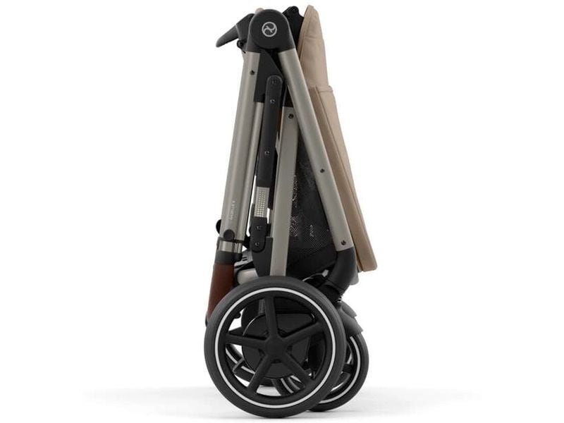 CYBEX Gold Kinderwagen eGazelle S Beige Elektrischer Kinderwagen mit 20 Kombinationen