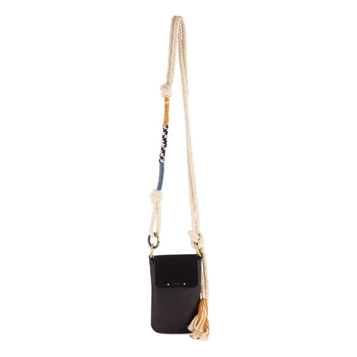 Sessùn Porte Téléphone Evalio Cuir | Noir