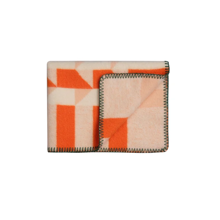 Røros Tweed - Kvam Babydecke, 100 x 67 cm, orange