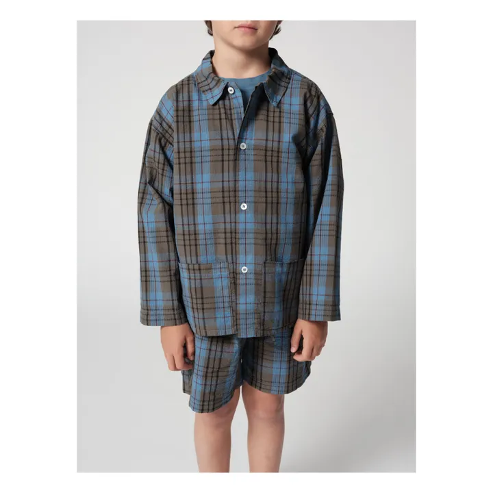 Tangerine Chemise Carreaux | Bleu