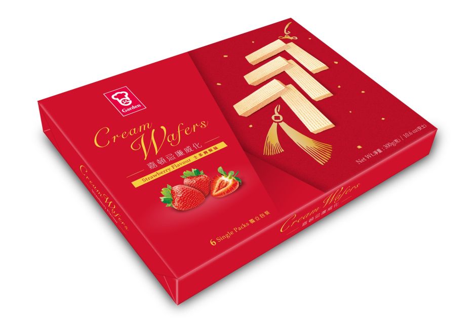 Garden Wafels Geschenkdoos Aardbeiensmaak 300g