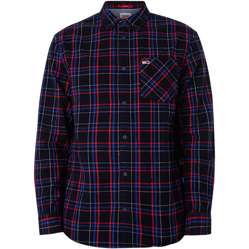 Tommy Jeans - Camisa Clásica A Cuadros Con Bolsillo Multicolor