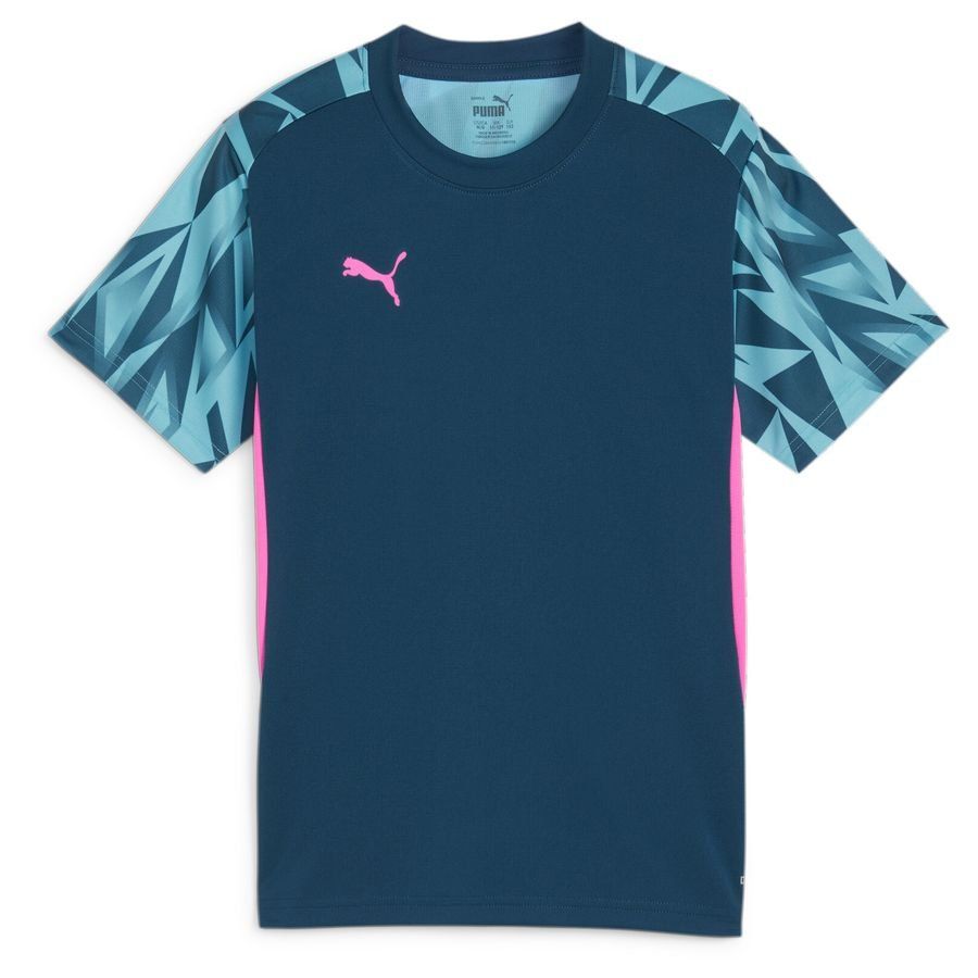 PUMA T-shirt d'Entraînement IndividualFINAL - Bleu Marine/BLeu/Rose Enfant
