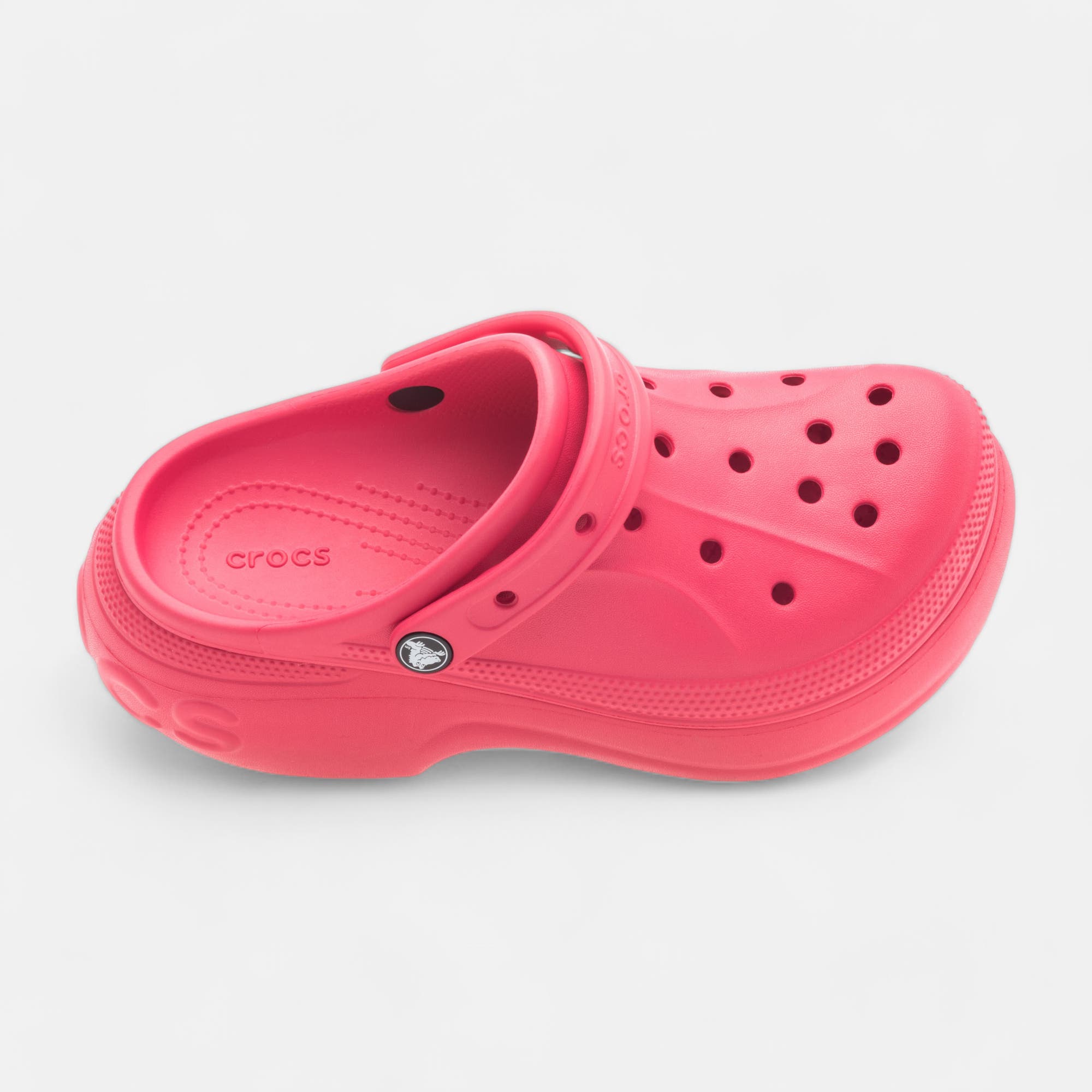 Claquettes de plage à talon compensé Femme fuchsia