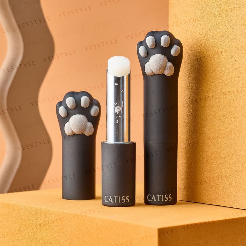 CATISS - Zwarte kattenpoot lippenbalsem originele smaak & kleurloos
