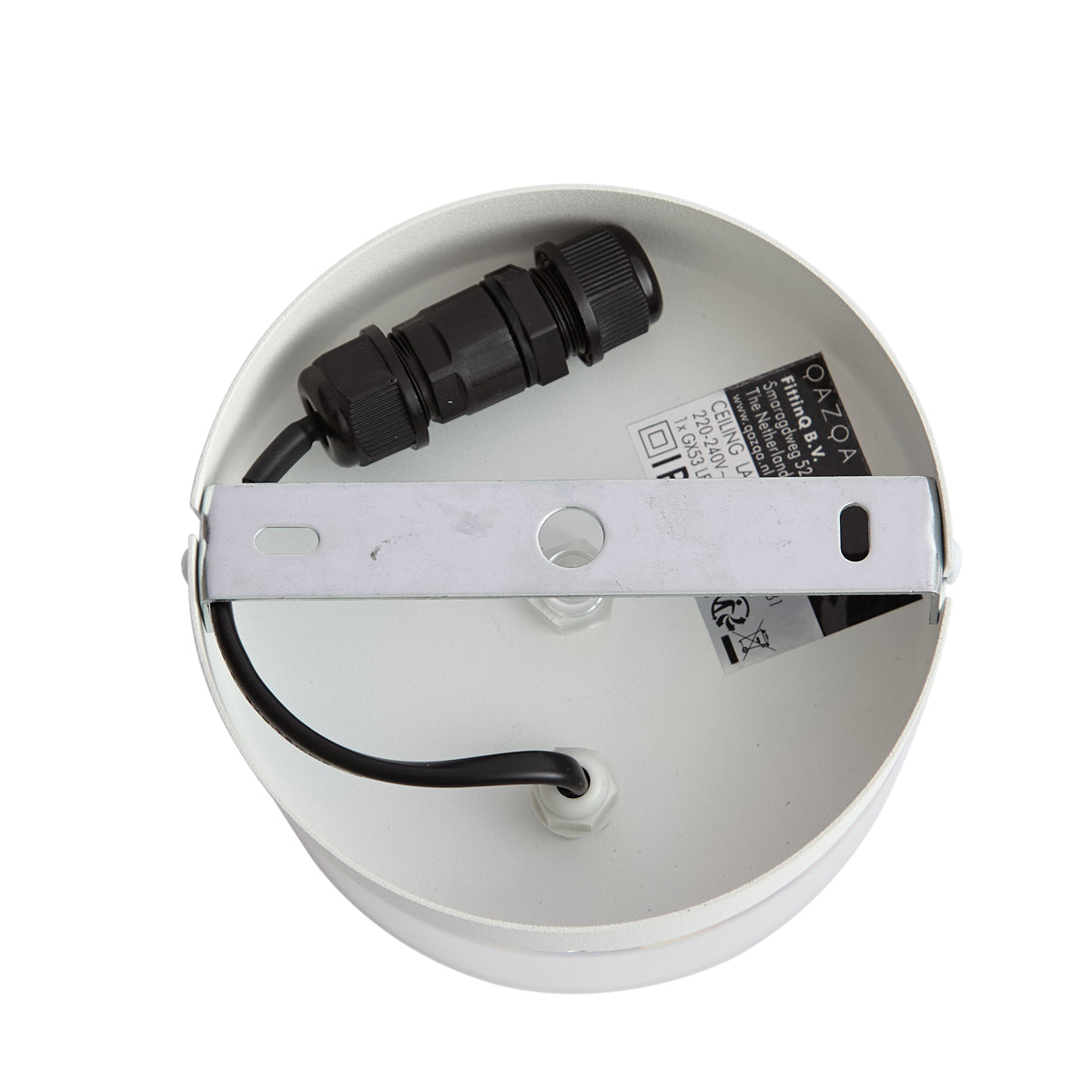 QAZQA Moderne plafondlamp wit met helder glas  - Puck