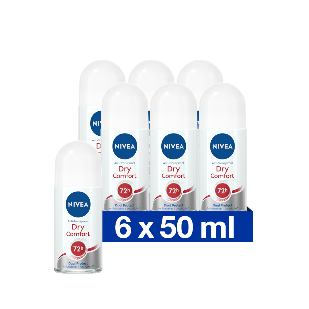 6x Nivea Deodorant Roller Dry Comfort50 ml