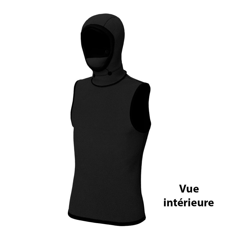 Top Neoprene Mystic 3/2 avec Cagoule Noir