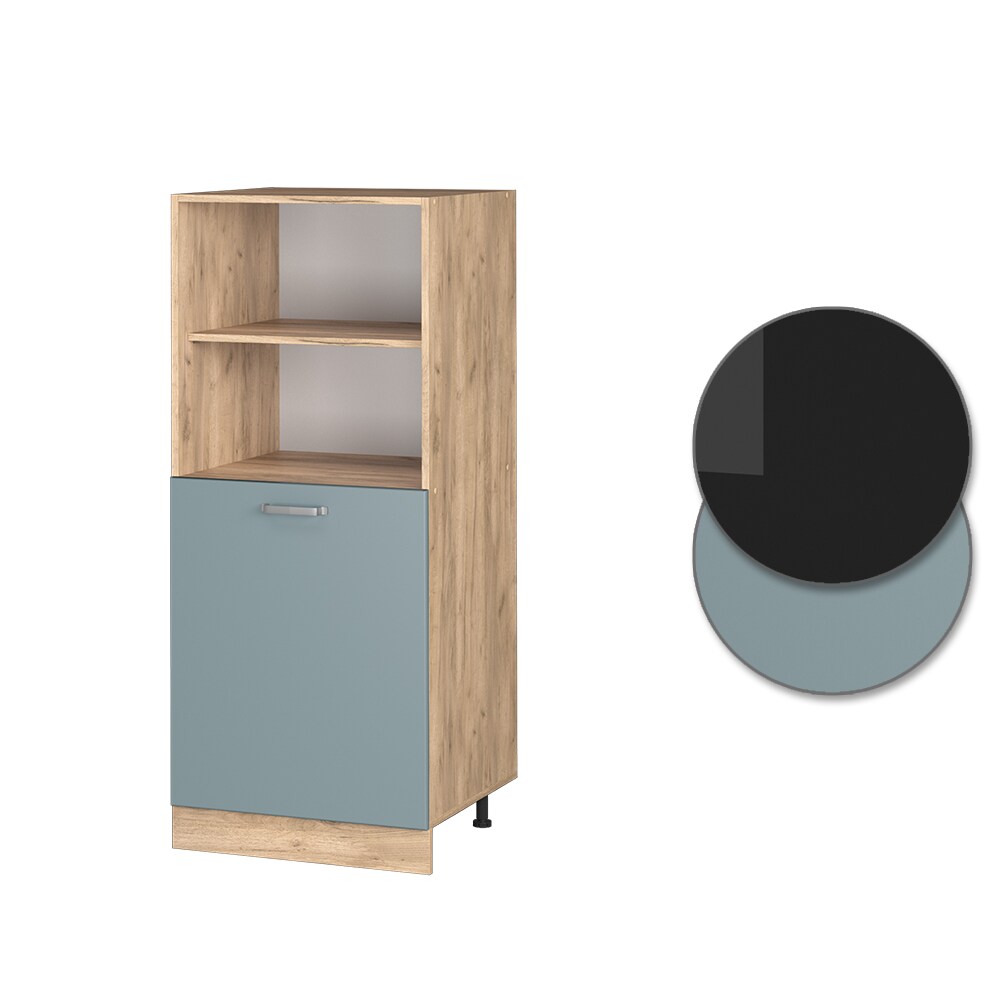 Vicco Vorratsschrank Küchenschrank R-Line Solid Eiche Blau Grau 60 cm modern kleine Tür