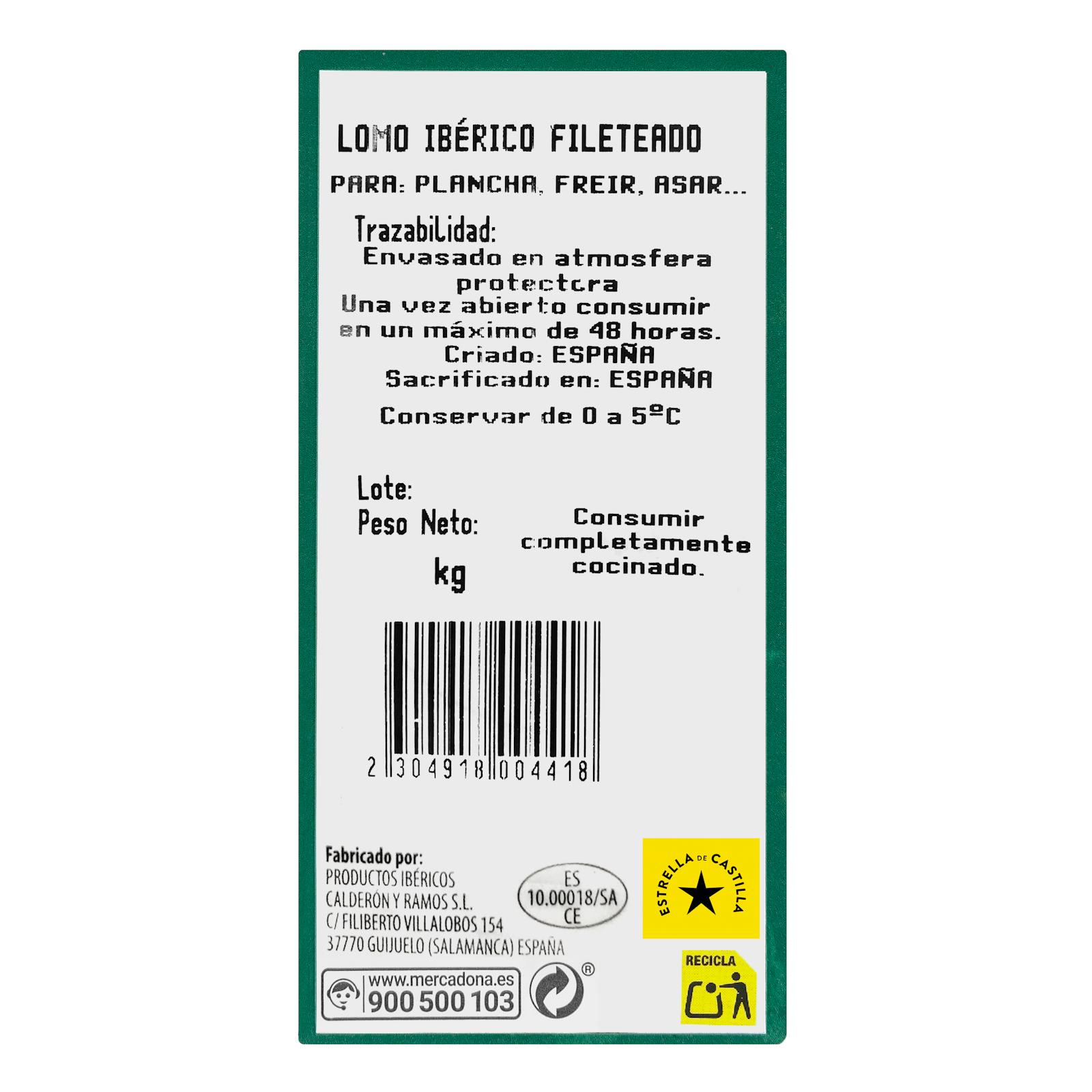 Filets de longe de porc ibérique