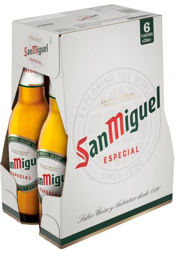 San Miguel Especial Lager 6x0,33 l (MEHRWEG)