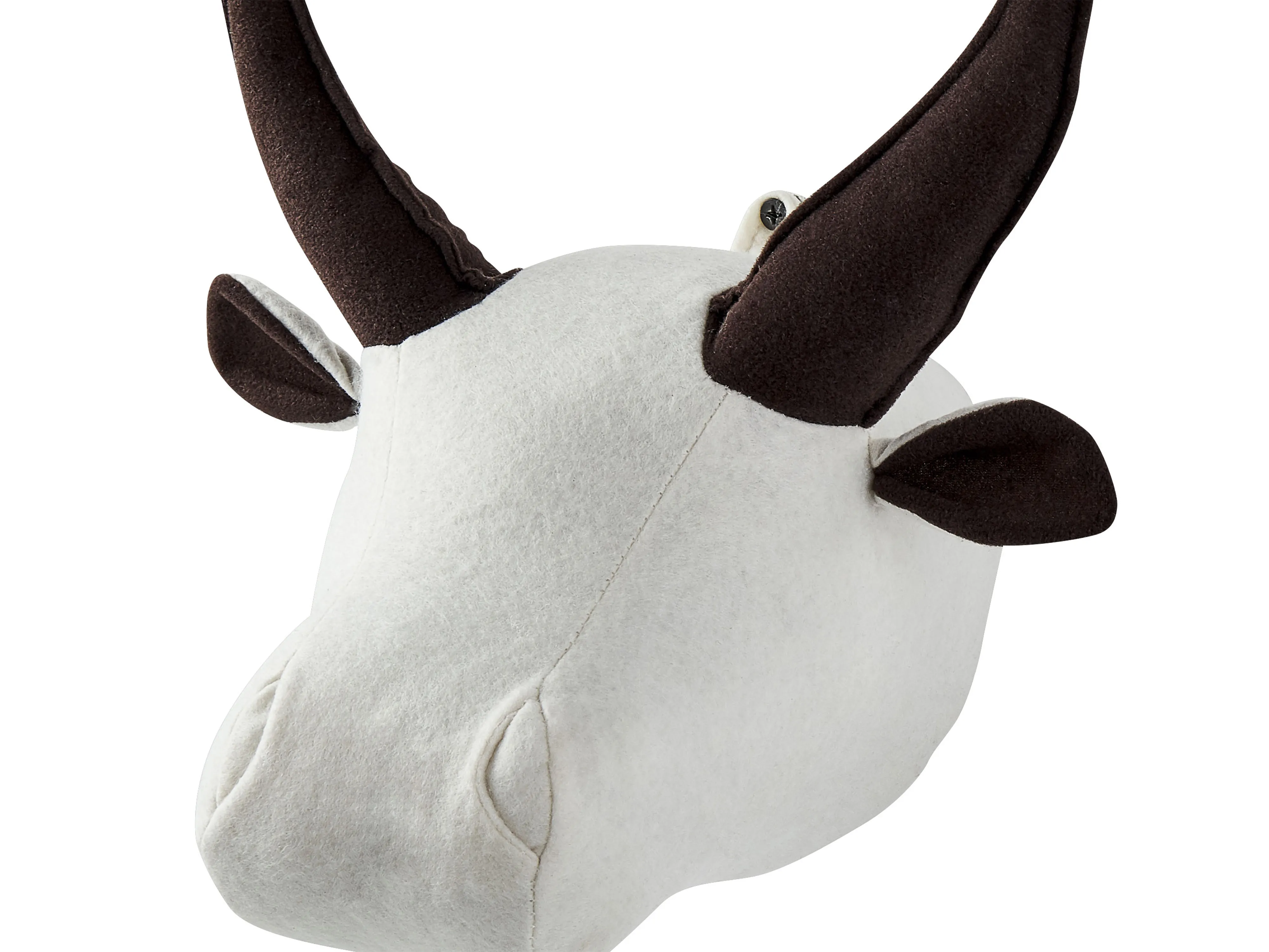 Wanddecoratie voor kinderen Stier GEOFFREY Katoen 24 cm Wit