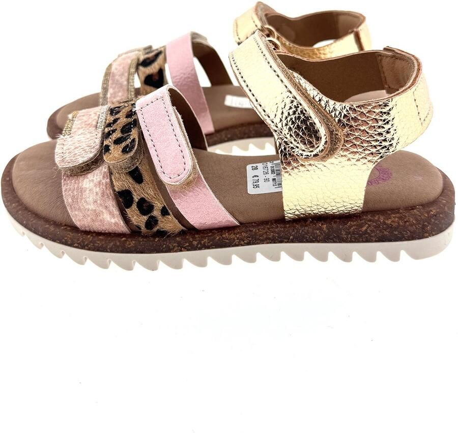 Develab sandalen goud panterprint