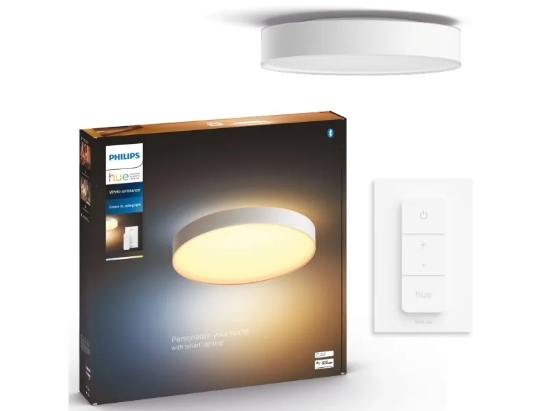 Philips Hue White ambiance Enrave Extra Large - Loftslampe - LED - 48 W - varmt til køligt hvidt lys - 2200-6500 K - hvid