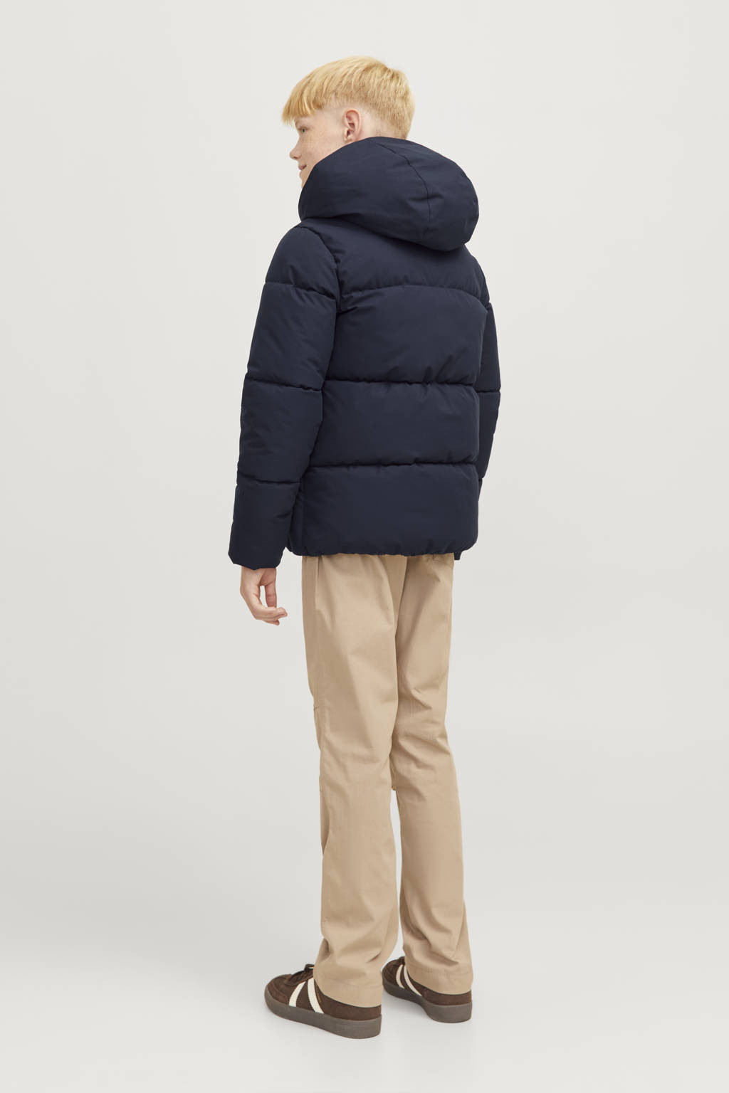JACK & JONES gewatteerde winterjas JORVESTERBRO donkerblauw