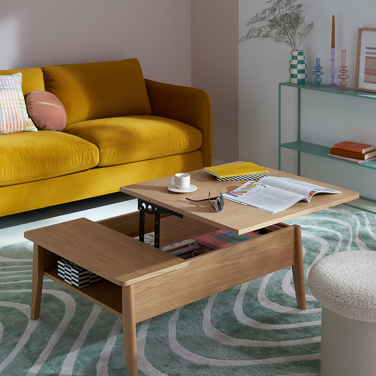 LA REDOUTE INTERIEURS<br>Mesa de centro com tampo dobrável, Suzon