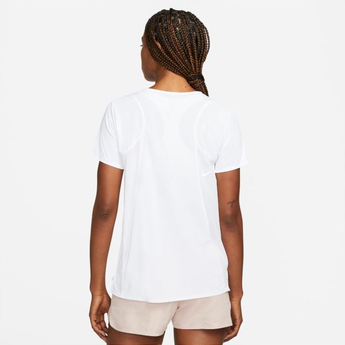 Nike Dame T-shirts Dri-FIT Race Top Short Sleeve Tee Hvid