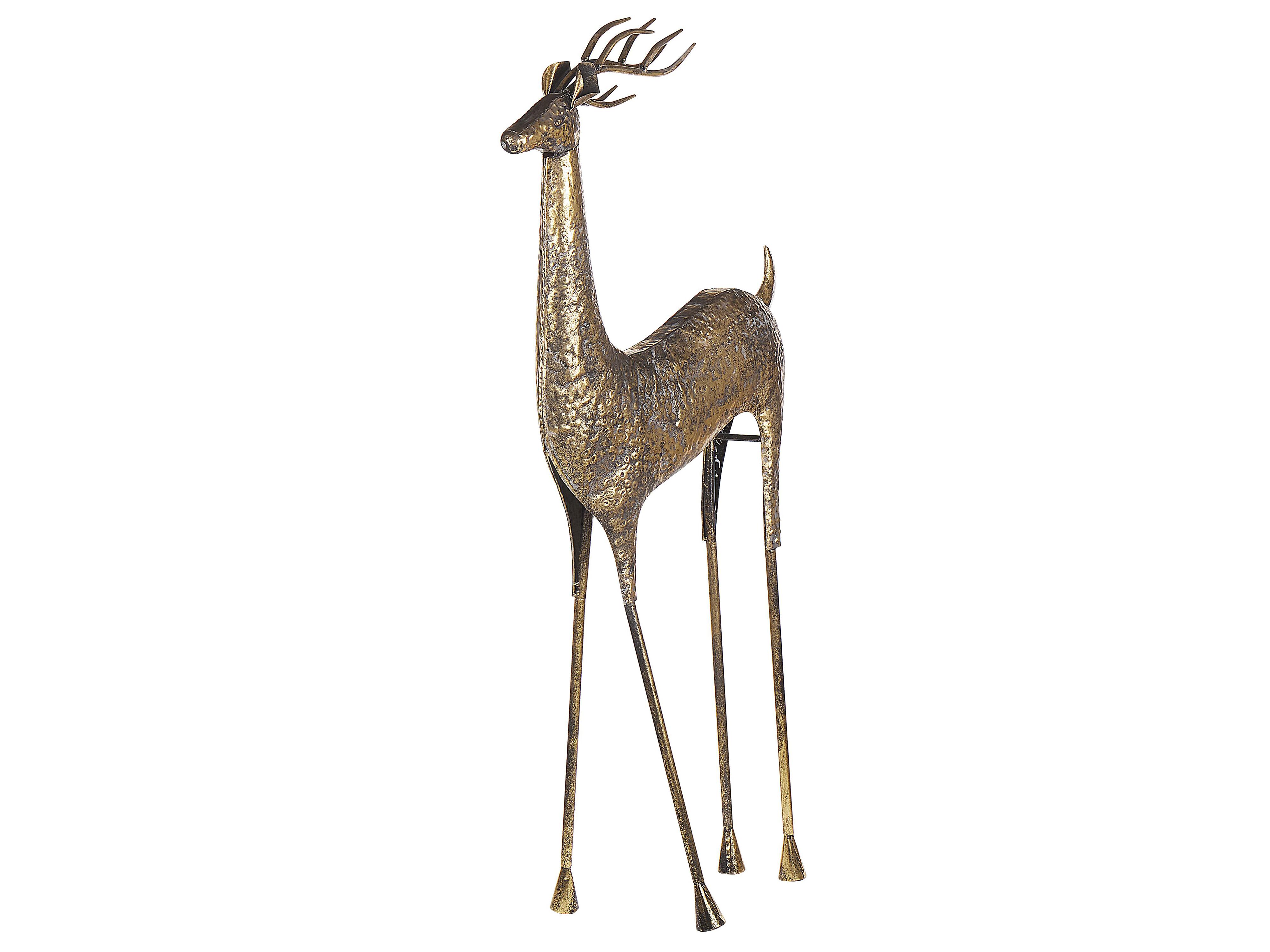 Vloer kerstversiering PELLO Rendier 126 cm Goud