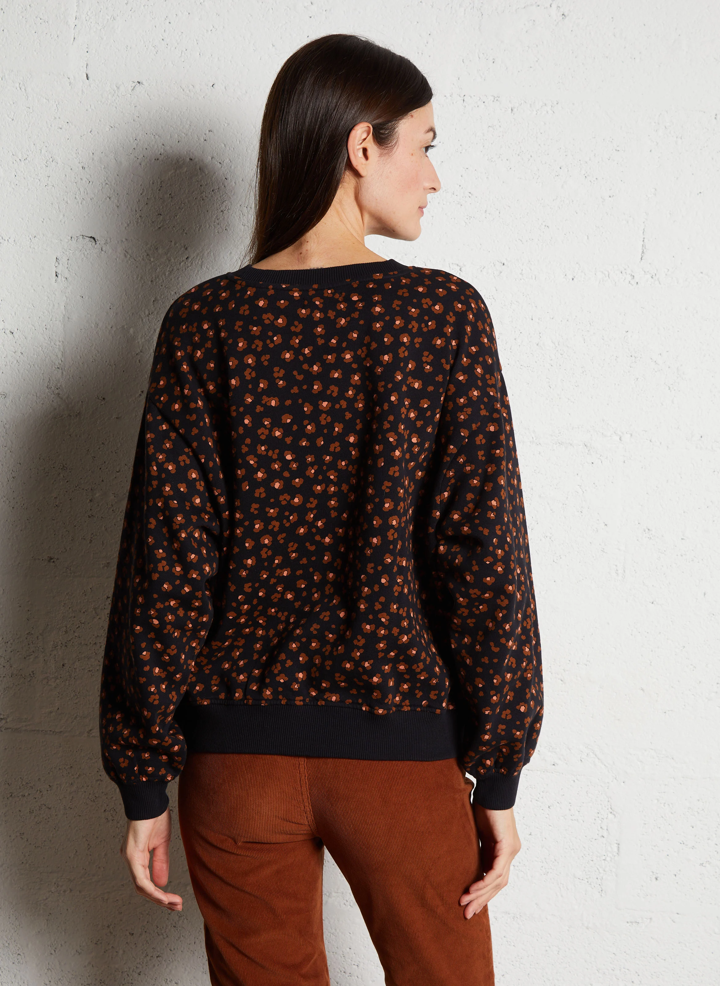HANITA - Sweat col rond en coton | Noir