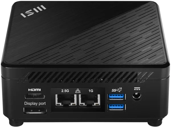 MSI Cubi 5 12M 022BDE - Barebone - mini PC - 1 x Core i3 1215U / op til 4.4 GHz - RAM 0 GB - UHD Graphics - Gigabit Ethernet, 2.5 Gigabit Ethernet, IEEE 802.11ax (Wi-Fi 6E), Bluetooth 5.3 - sort