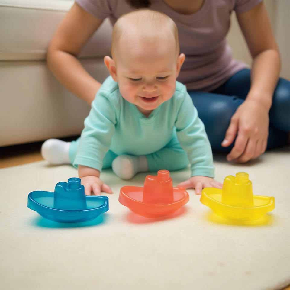 Playgro drijvende badbootjes set van 3