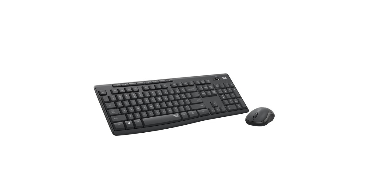 LogitechMK295 Silent Wireless Keyboard and Mouse Combo, desktopset  (Zwart, US-International)