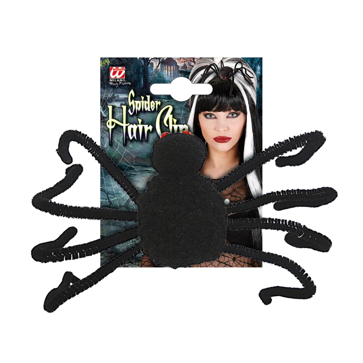 Halloween Haarclip Zwart Spin