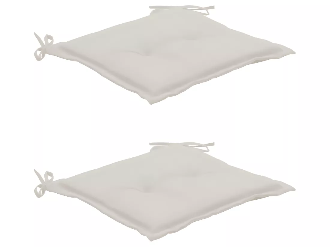 lot de 2 coussins crème 50 x 50 x 3 cm DEC021727
