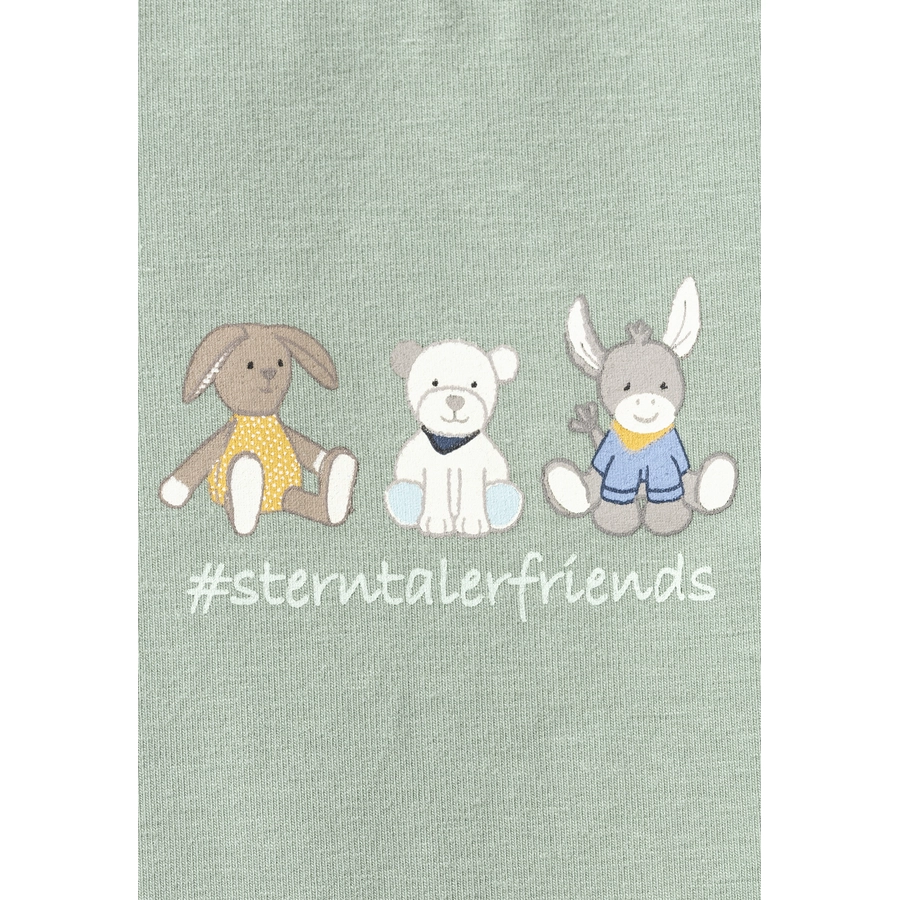 Sterntaler Kurzarm-Shirt Freunde steingrün
