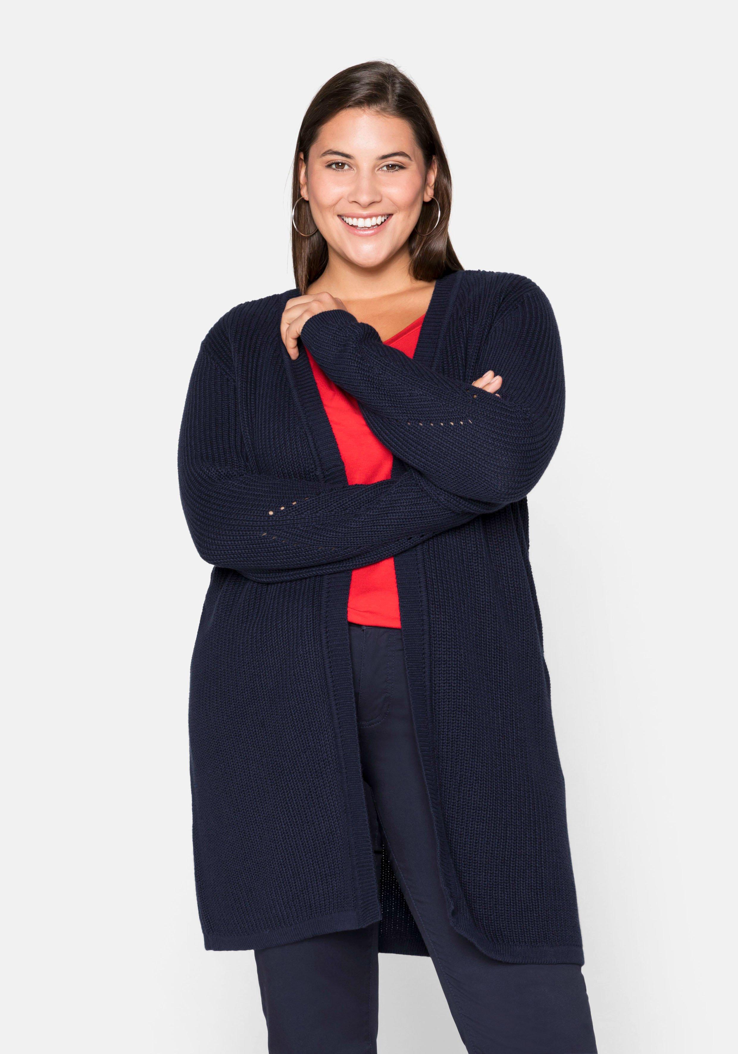 Cardigan aus Grobstrick, in offener Form