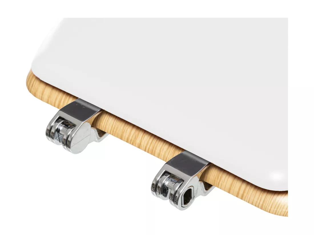 Abattant WC en Bois Blanc et Naturel
