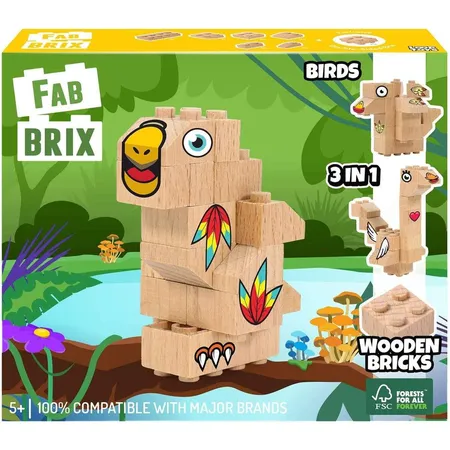 FabBrix Holzbausteine Vögel