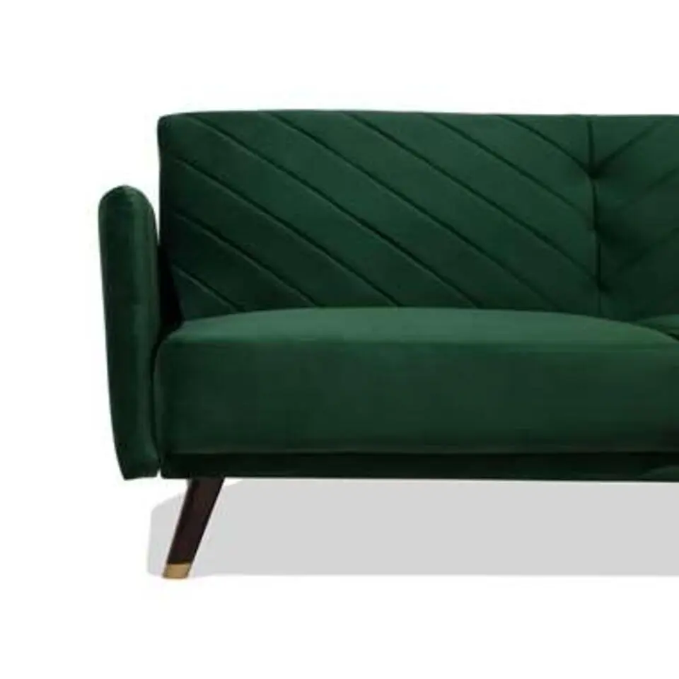 SENJA - Slaapbank 3-zits - Donkere houtkleur - Polyester