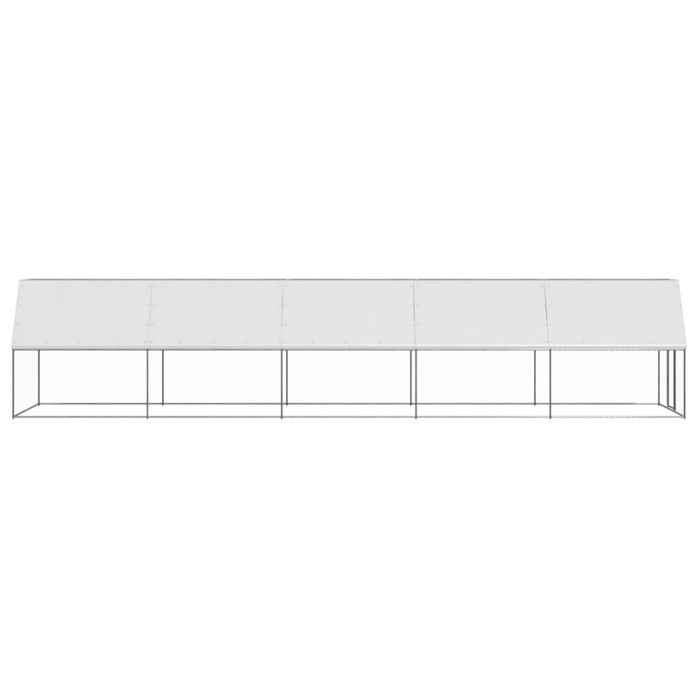 Poulailler d'extérieur 2x10x2 m acier galvanisé
