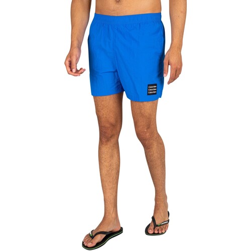 Calvin Klein Jeans - Shorts De Baño Con Cordones Medianos Azul