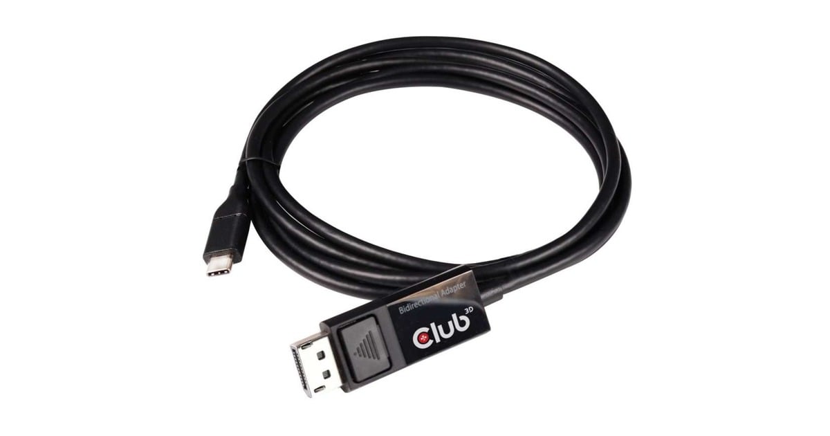 Club 3DUSB-C > DisplayPort 1.4  adapter  (Zwart, 1,8 meter)